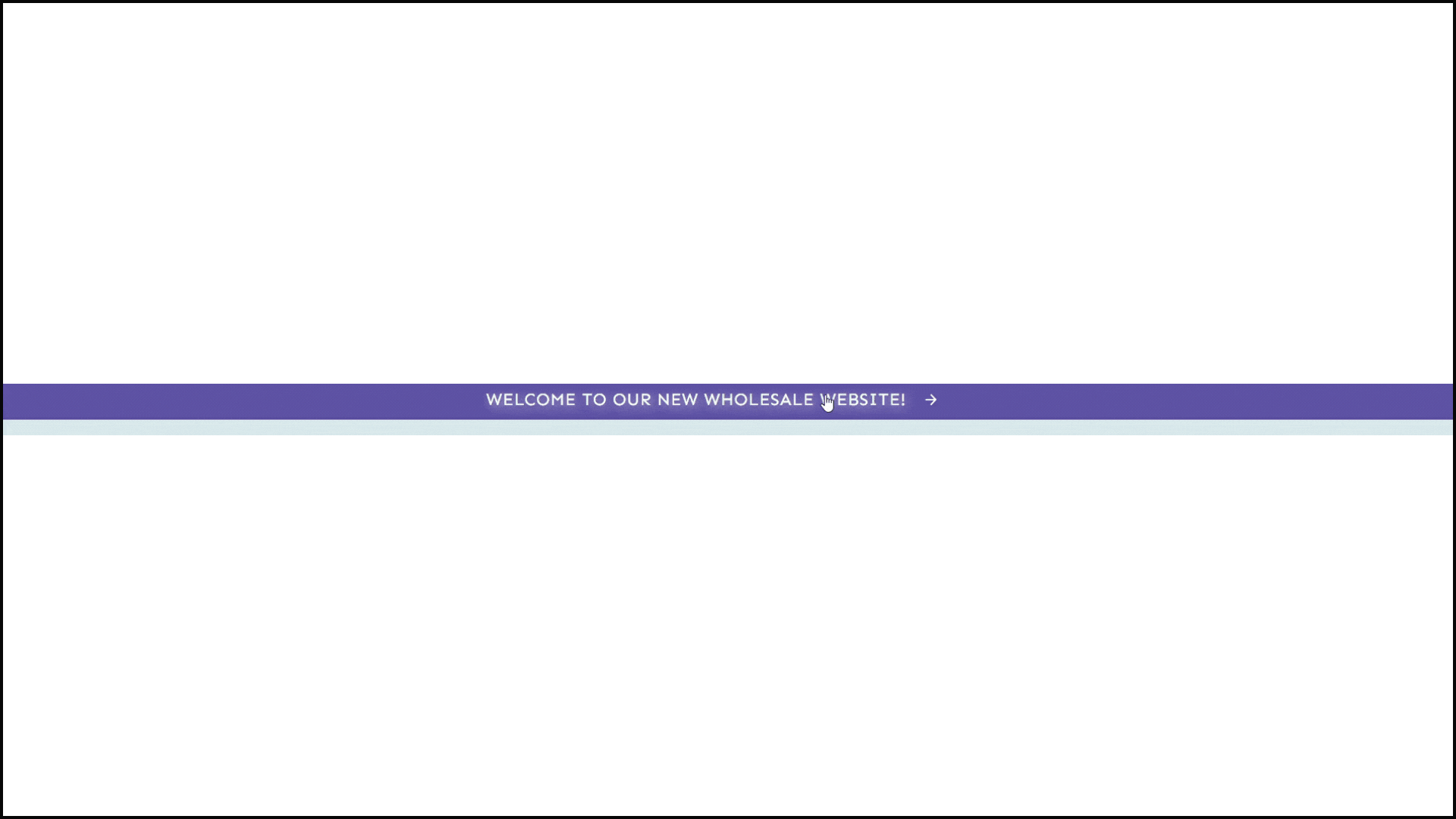 Ecommerce platform notification bar with hover effect for interactive UX.